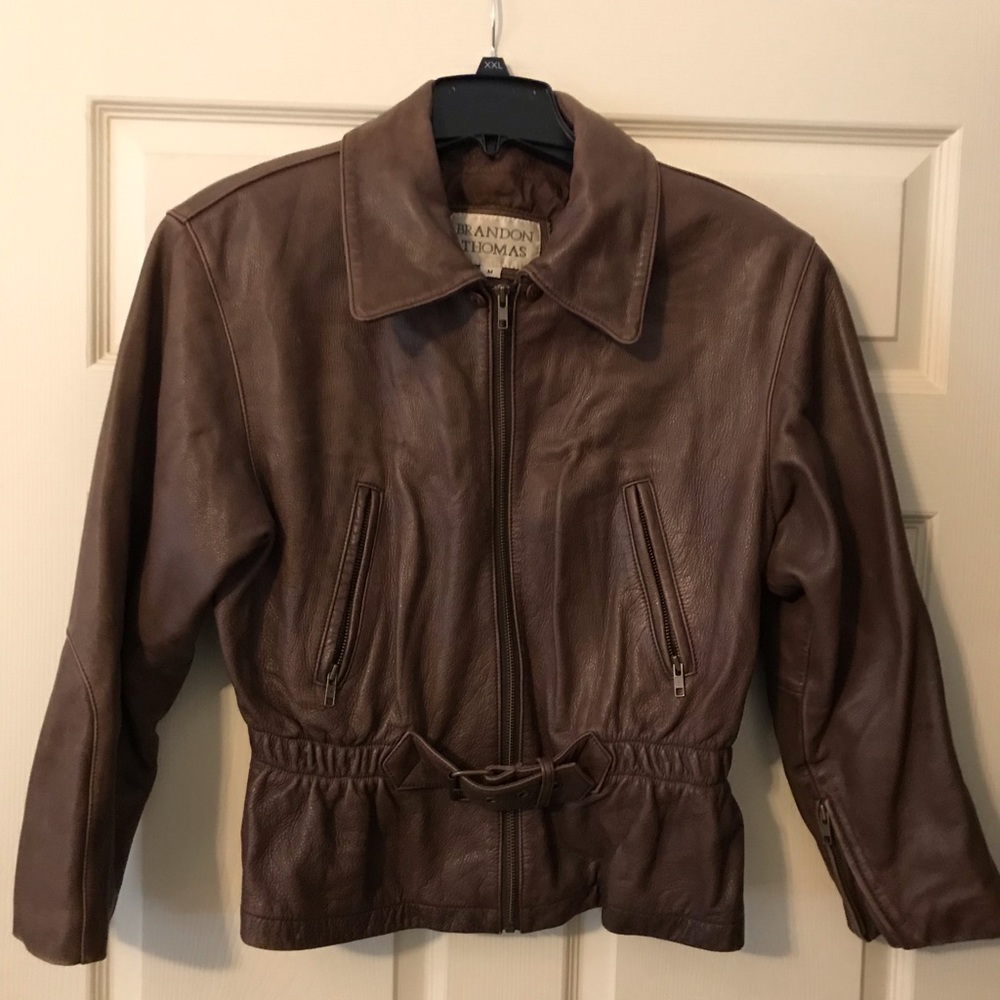 Woman’s Preowned Brandon Thomas leather jacket